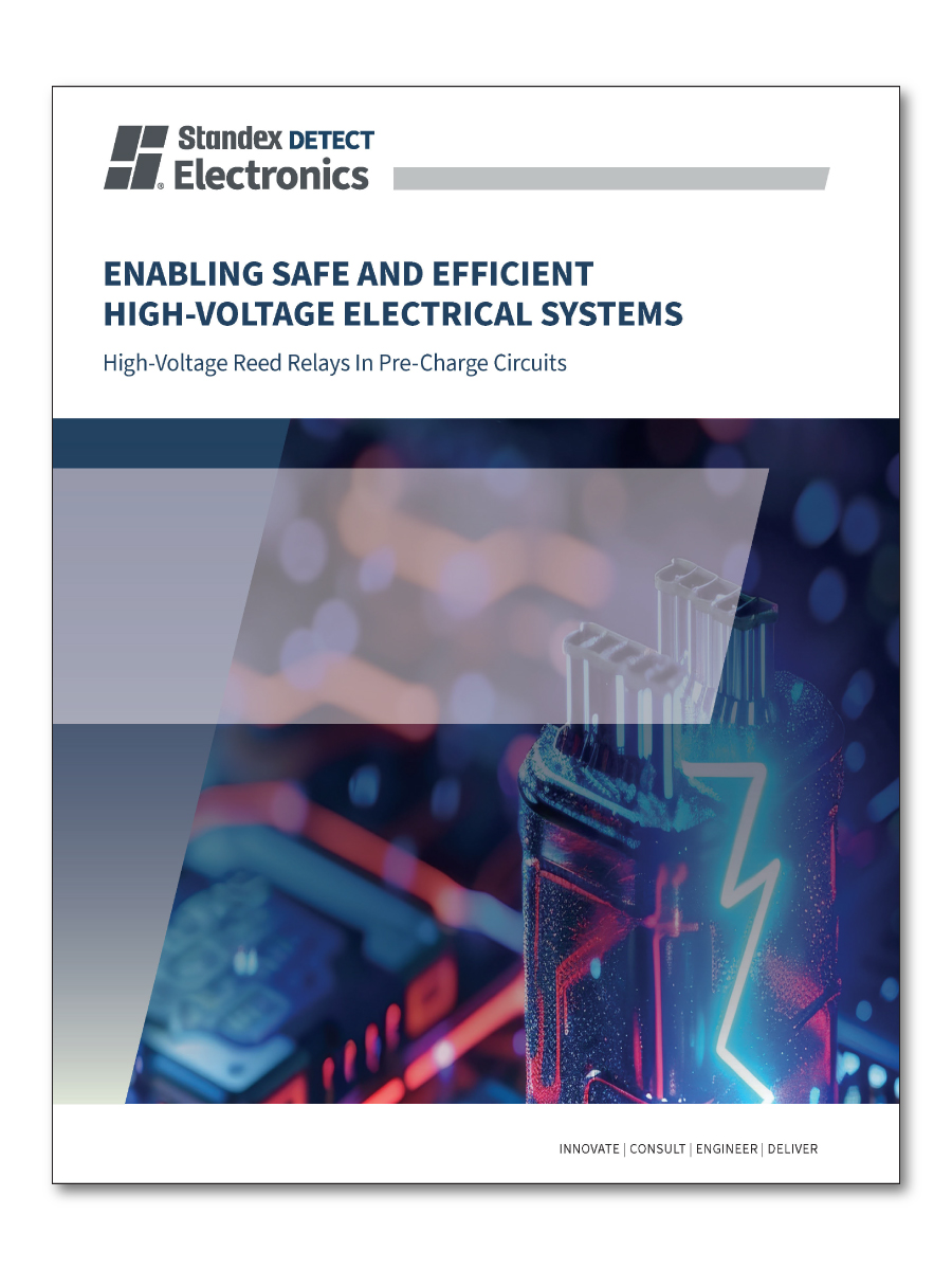 EV pre‑charge circuit using a reed relay to control inrush current in high‑voltage battery systems