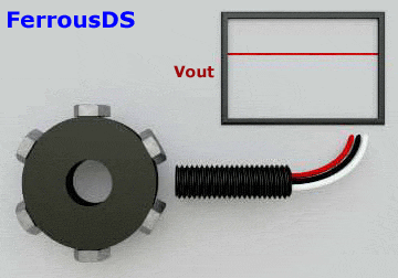 Animation showing Hall Effect Speed Sensors for Detecting Non-Standard Gears and Other Ferrous Targets (FerrousDS)