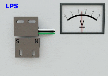 Animation showing Hall Effect Detection Sensors for Detecting Alignment using Magnets (LPS MAGa)