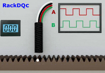 Animation showing Hall Effect Detection Sensors for Detecting Rack Gears (RackDQc)