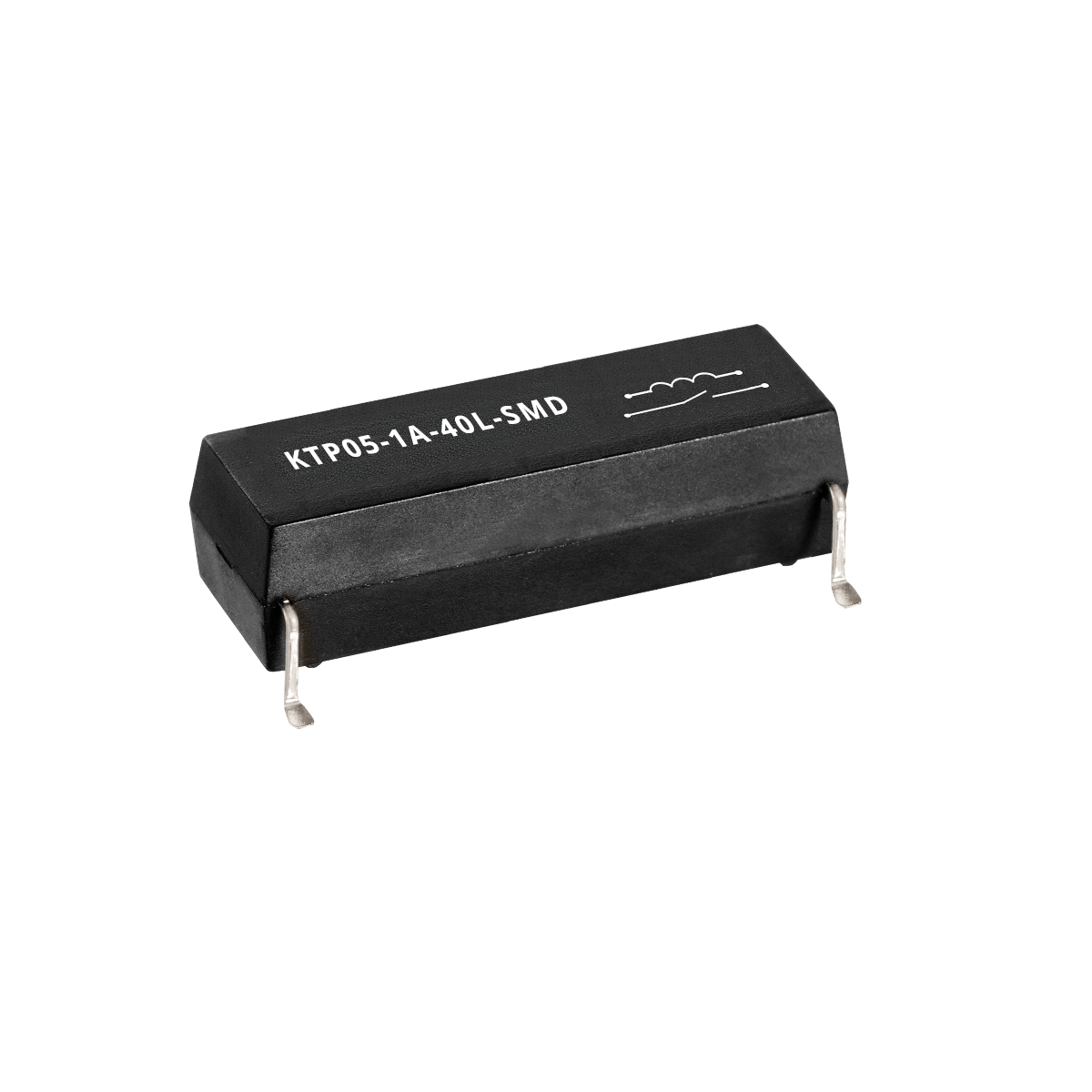 High-voltage KTP Series reed relays with SPST-NO contact, up to 2.5 kVDC switching, ultra-high insulation, and SMD/THT options ideal for precision and high-performance applications. Designed for applications such as BESS insulation monitoring, it features a small circuit symbol printed on the top surface. by Standex Detect